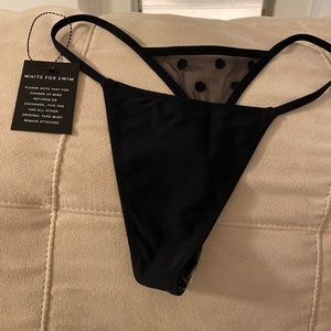 WHITE FOX MESH POLKA DOT BIKINI BOTTOMS